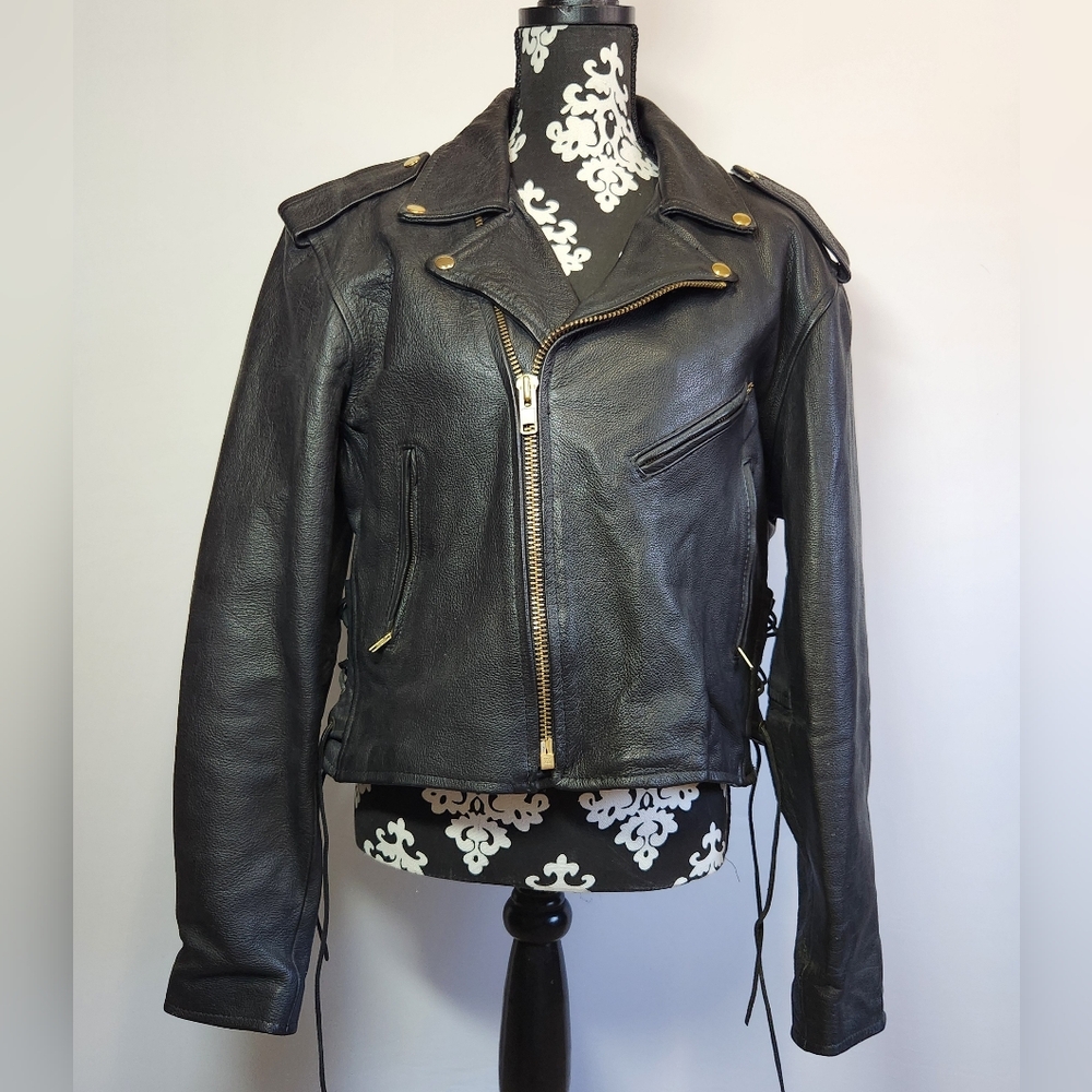 100% Genuine Black Leather Outerwear